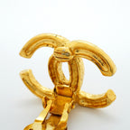 Chanel Earrings Vintage CC Logo Gold Plated — view 7