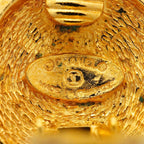 Chanel Earrings Vintage CC Logo Quilted Round — view 4
