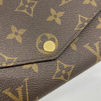 Louis Vuitton Wallet Monogram Portefeuille Sarah Brown Rose Velours — view 7