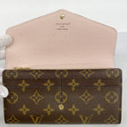 Louis Vuitton Wallet Monogram Portefeuille Sarah Brown Rose Velours — view 8