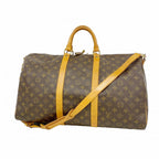 Louis Vuitton Boston Bag Monogram Keepall Bandouliere 50 Brown