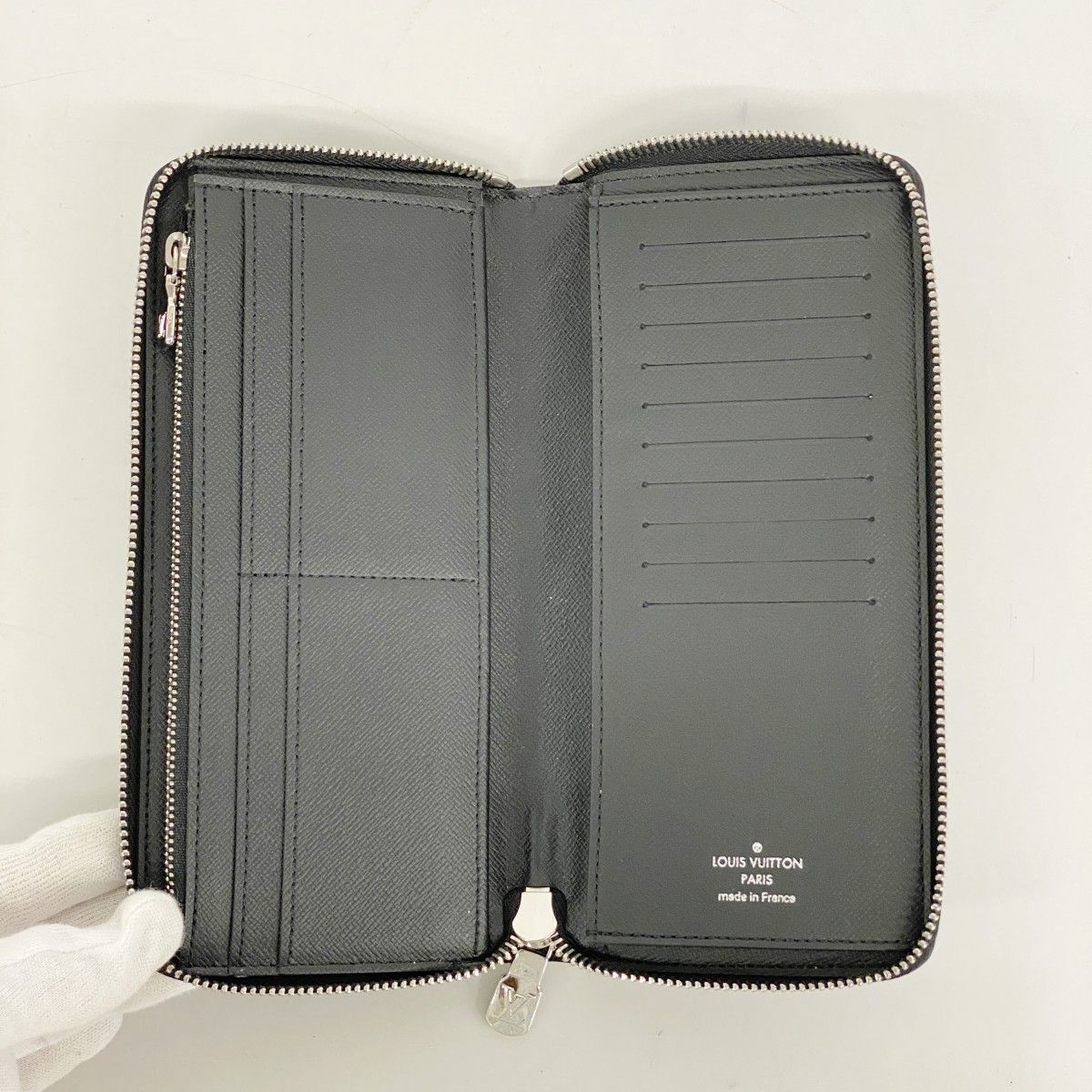 Louis Vuitton Wallet Damier Graphite Zippy Vertical Black Gray — view 3