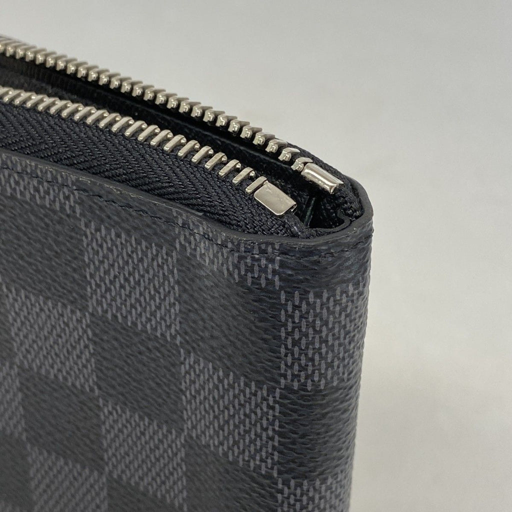 Louis Vuitton Wallet Damier Graphite Zippy Vertical Black Gray — view 5