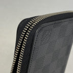 Louis Vuitton Wallet Damier Graphite Zippy Vertical Black Gray — view 6