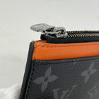 Louis Vuitton Coin Case Monogram Eclipse Card Holder Black Sunrise Orange — view 5