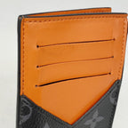 Louis Vuitton Coin Case Monogram Eclipse Card Holder Black Sunrise Orange — view 6
