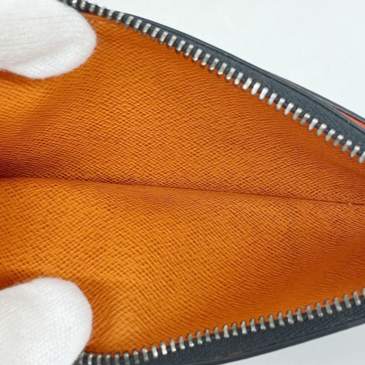 Louis Vuitton Coin Case Monogram Eclipse Card Holder Black Sunrise Orange — view 4