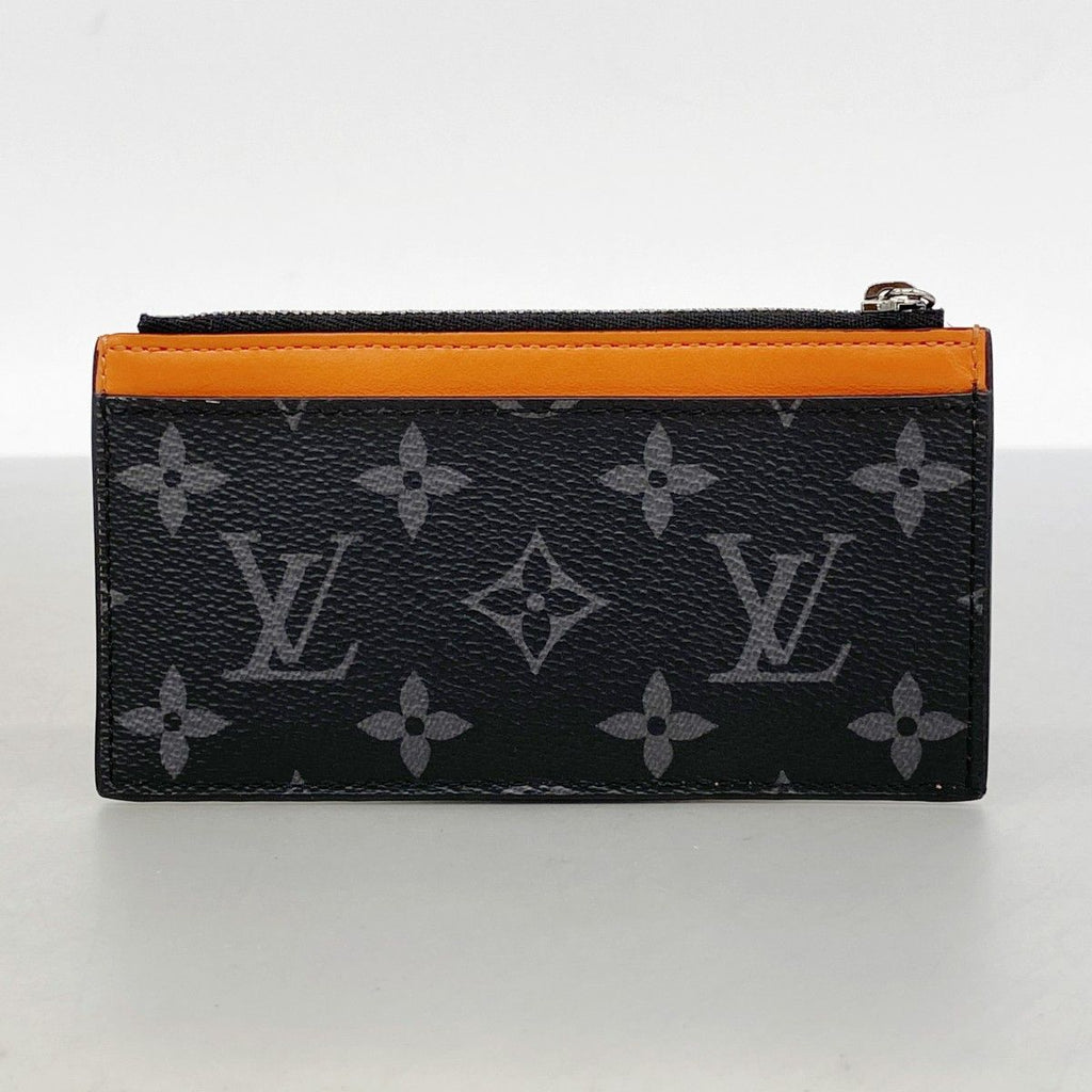Louis Vuitton Coin Case Monogram Eclipse Card Holder Black Sunrise Orange — view 7