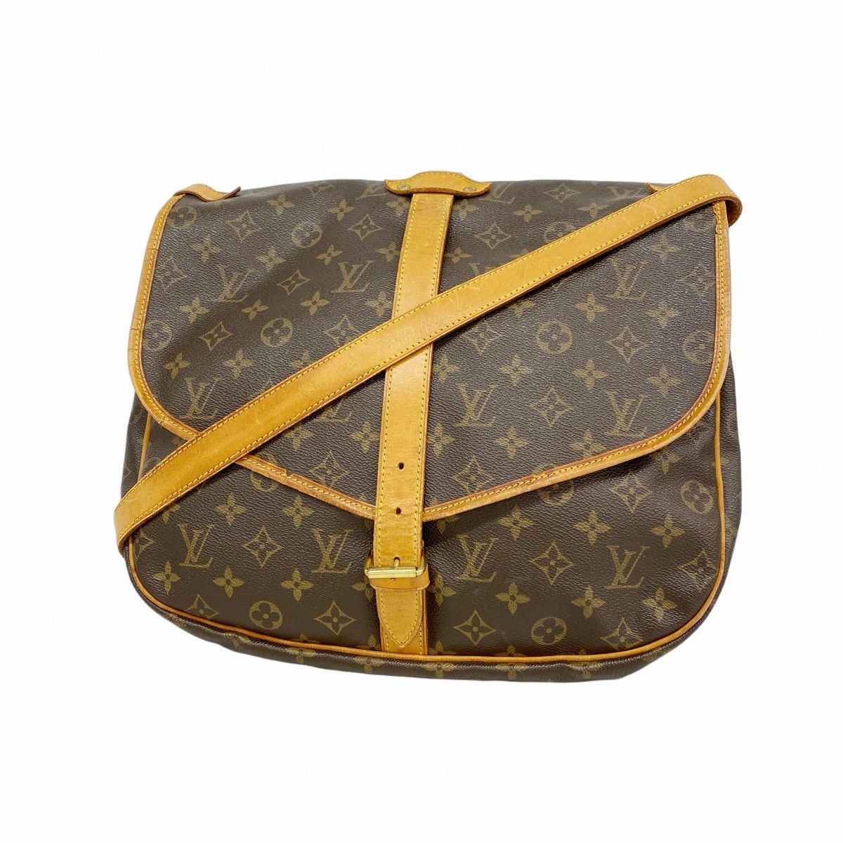 Louis Vuitton Shoulder Bag Monogram Saumur 35 Brown