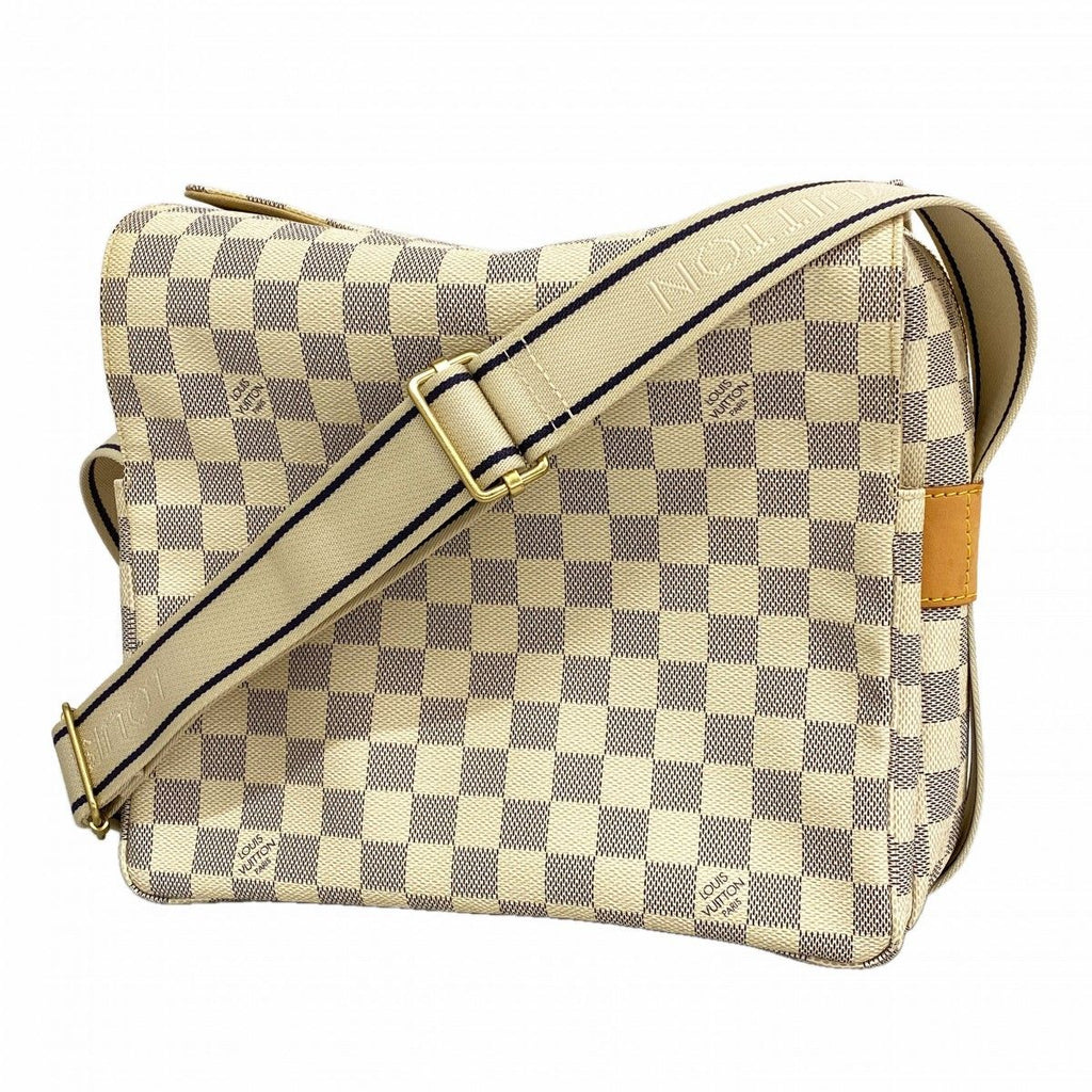 Louis Vuitton Shoulder Bag Damier Azur Naviglio White