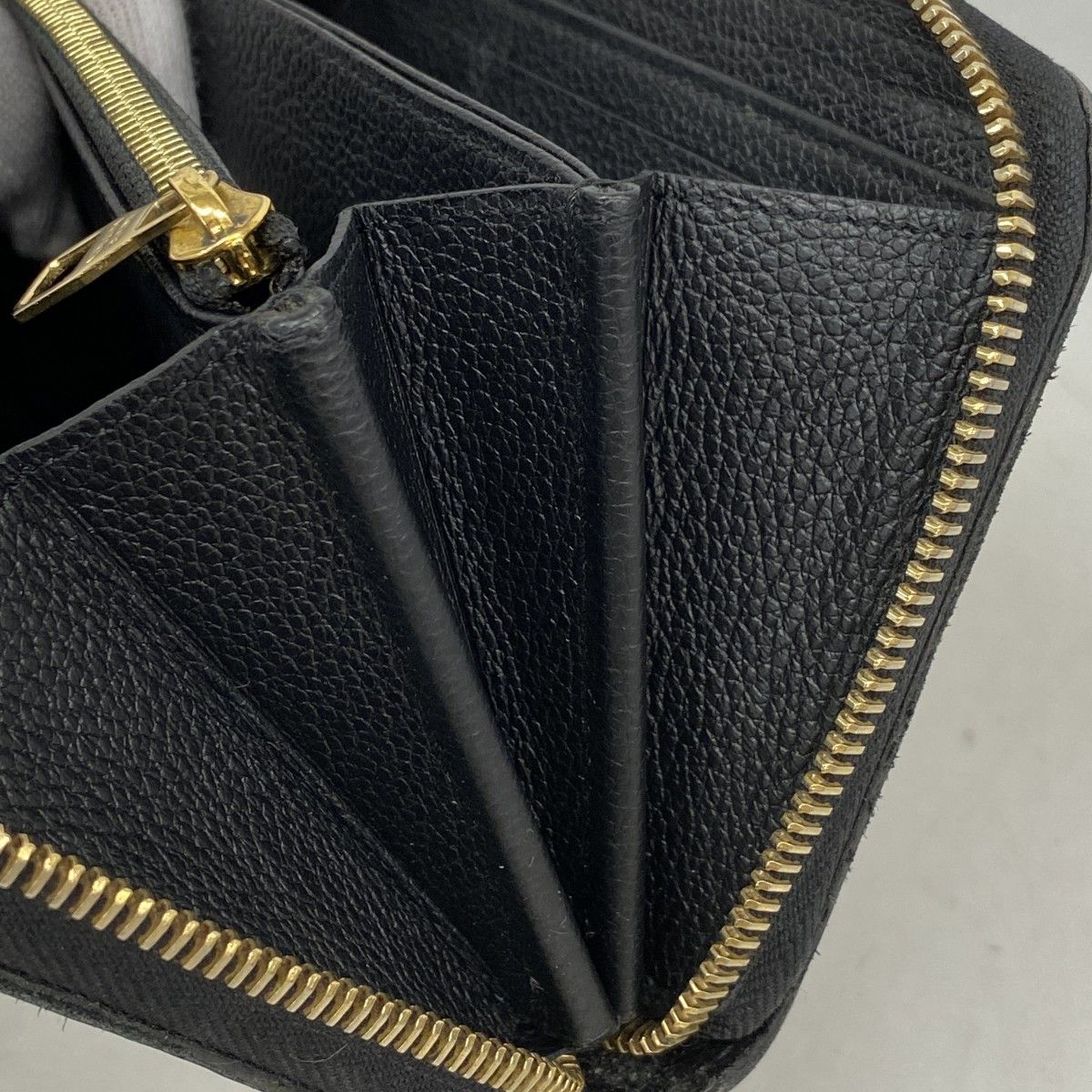 Louis Vuitton Wallet Monogram Empreinte Zippy Noir — view 7