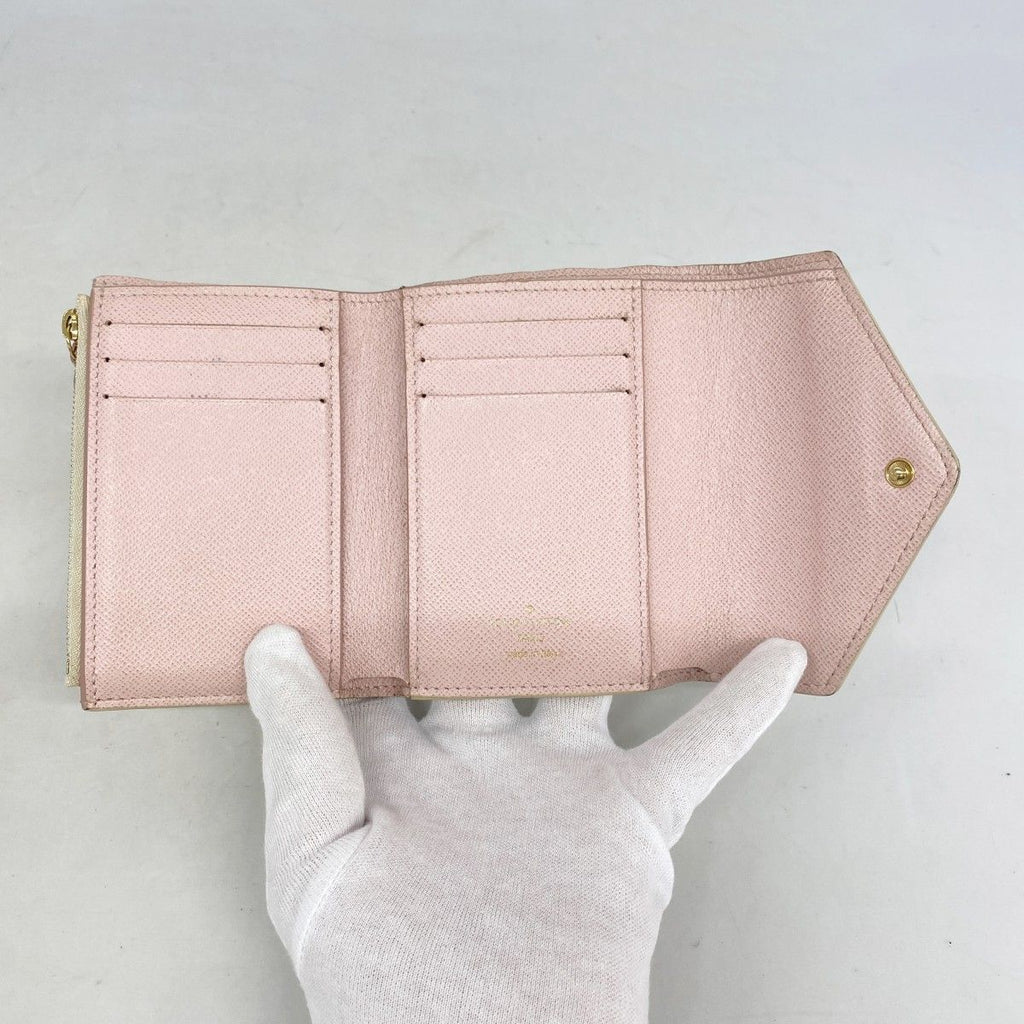 Louis Vuitton Trifold Wallet Damier Azur Portefeuille Victorine White Rosevaleri — view 3