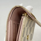 Louis Vuitton Trifold Wallet Damier Azur Portefeuille Victorine White Rosevaleri — view 5