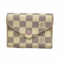 Louis Vuitton Trifold Wallet Damier Azur Portefeuille Victorine White Rosevaleri
