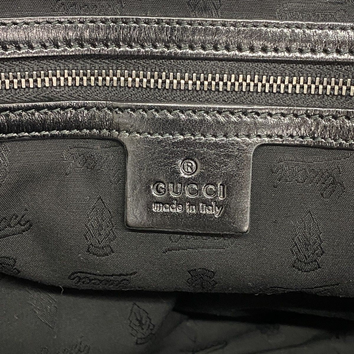Gucci Tote Icon Bit Leather Black Silver — view 5