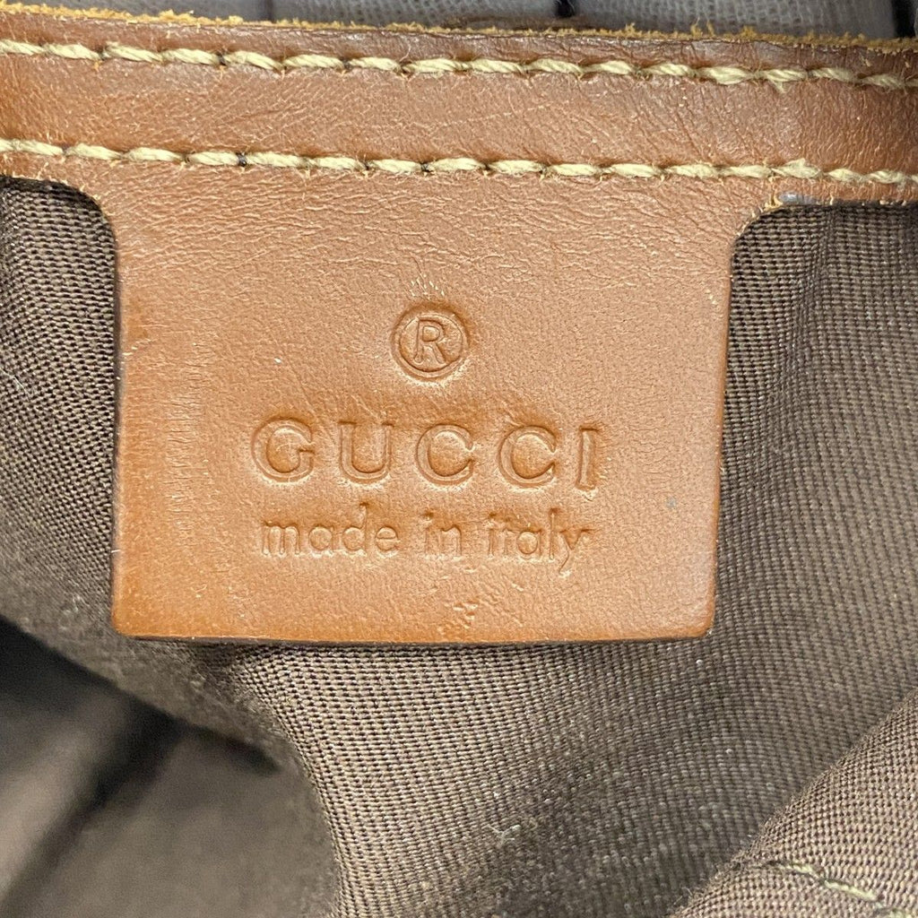 Gucci Tote GG Supreme Brown Champagne Gold — view 5
