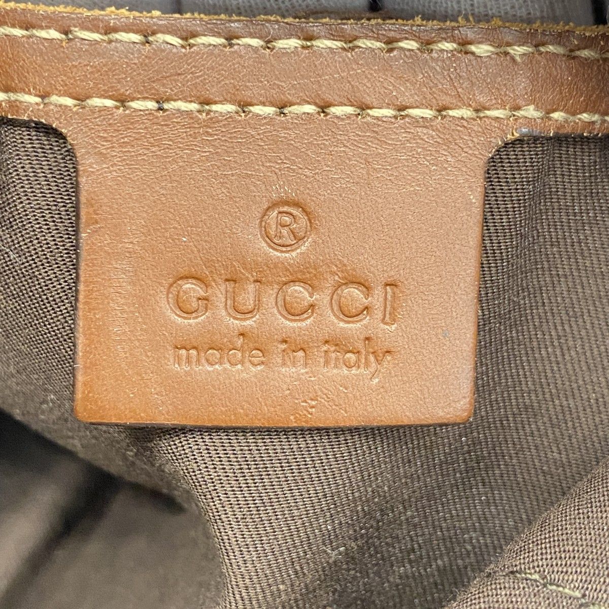 Gucci Tote GG Supreme Brown Champagne Gold — view 5