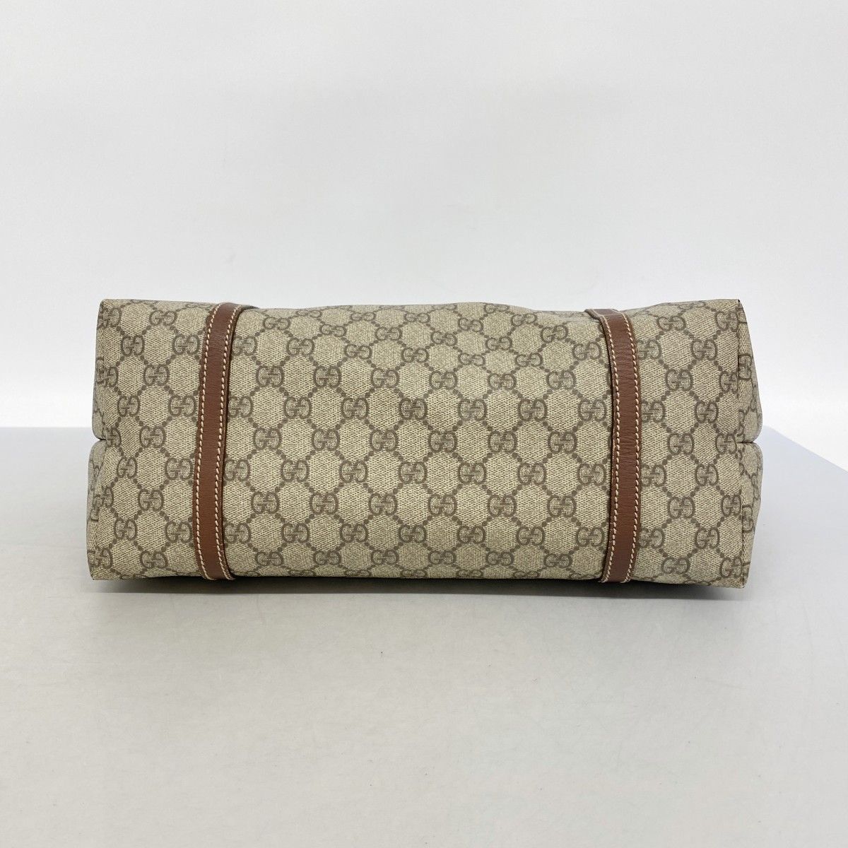 Gucci Tote GG Supreme Brown Champagne Gold — view 3