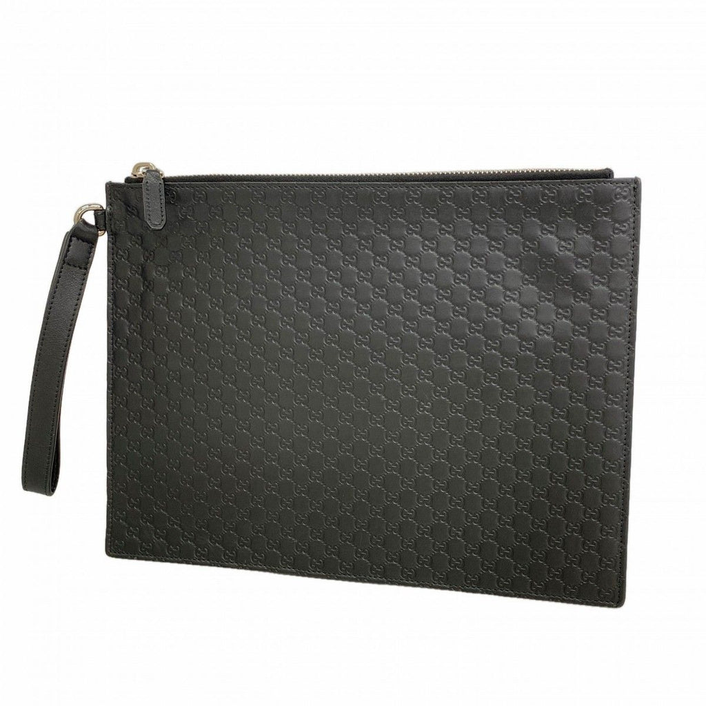 Gucci Clutch Micro Guccissima Leather Black Silver