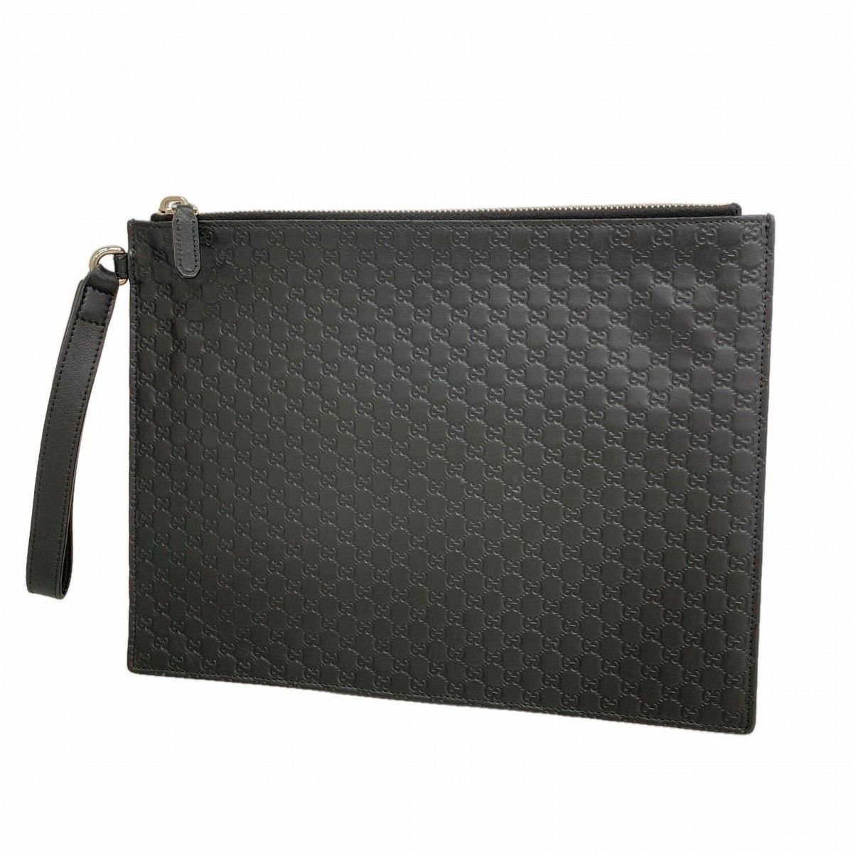 Gucci Clutch Micro Guccissima Leather Black Silver