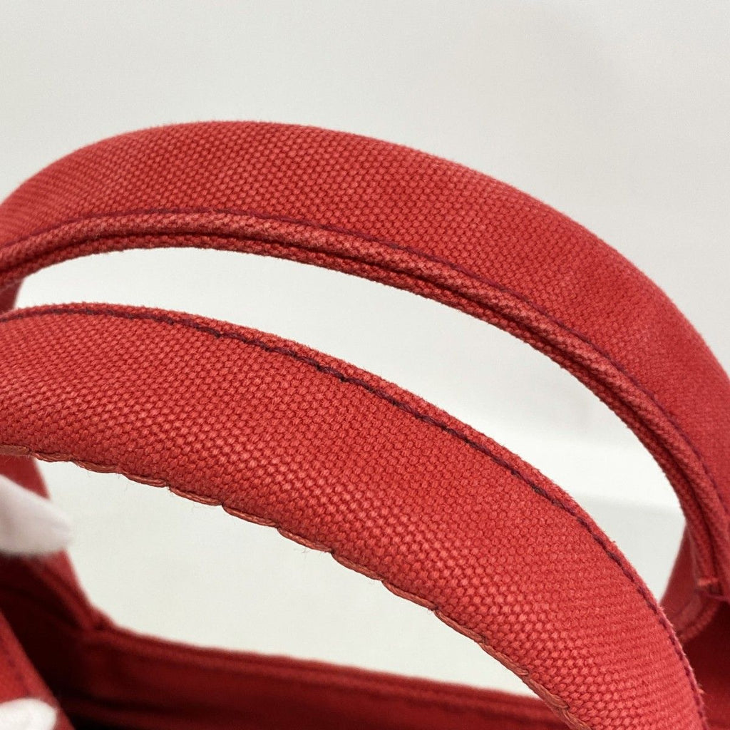 Prada Tote Canapa Canvas Red Gold — view 7