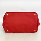 Prada Tote Canapa Canvas Red Gold — view 3