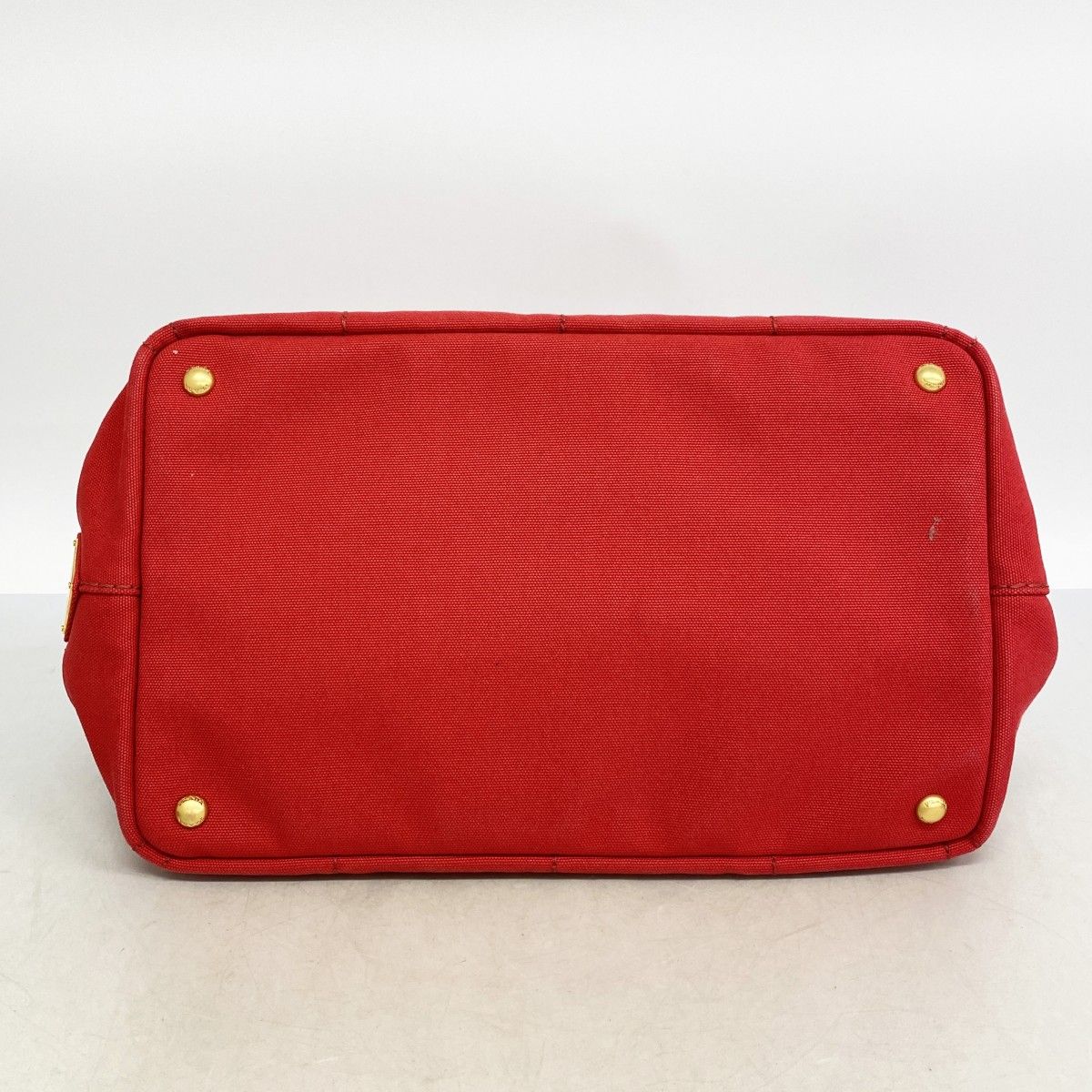 Prada Tote Canapa Canvas Red Gold — view 3