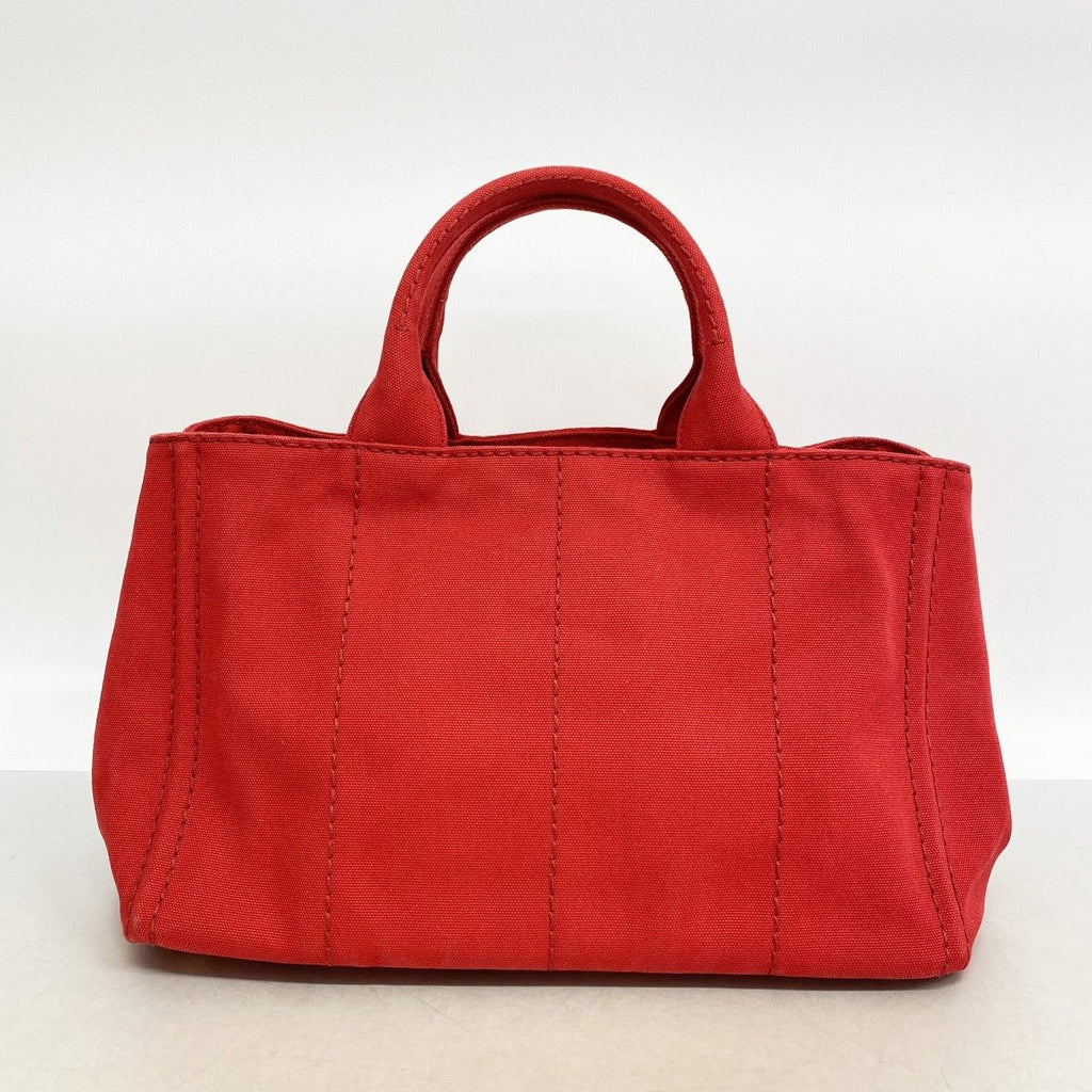 Prada Tote Canapa Canvas Red Gold — view 9