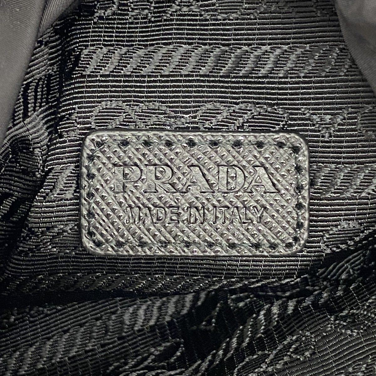 Prada Shoulder Bag Tessuto Nylon Black Silver — view 5