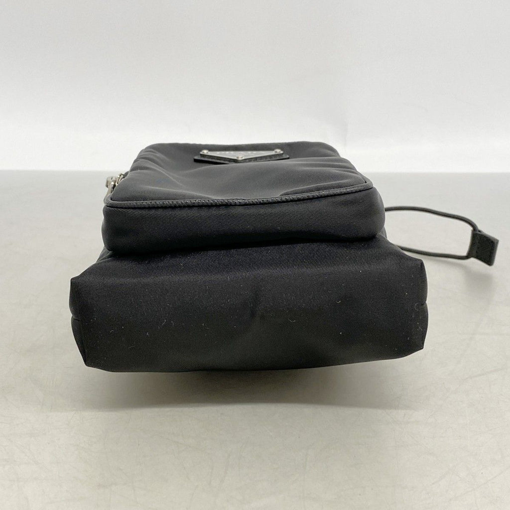 Prada Shoulder Bag Tessuto Nylon Black Silver — view 3