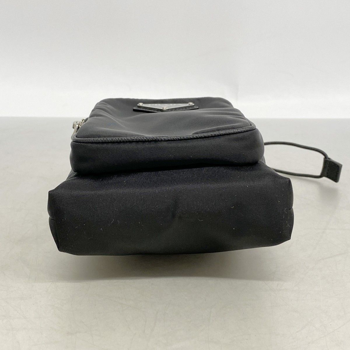 Prada Shoulder Bag Tessuto Nylon Black Silver — view 3