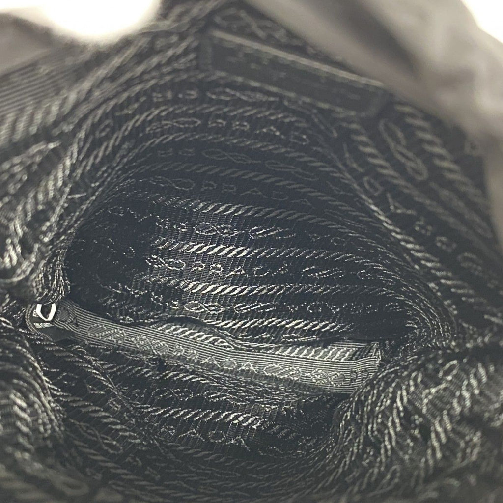 Prada Shoulder Bag Tessuto Nylon Black Silver — view 4
