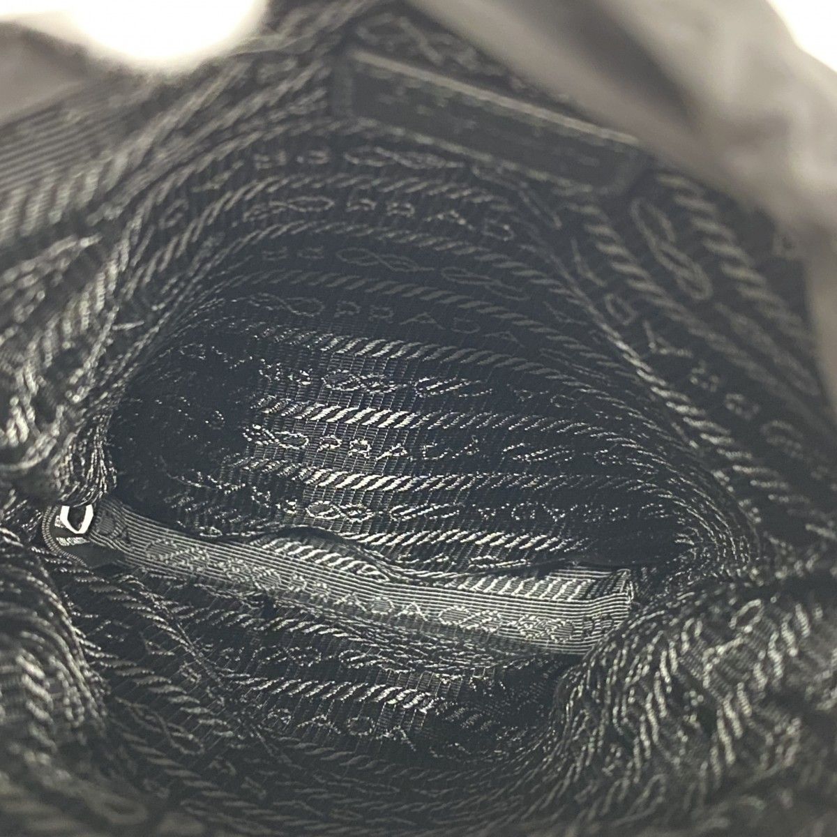 Prada Shoulder Bag Tessuto Nylon Black Silver — view 4