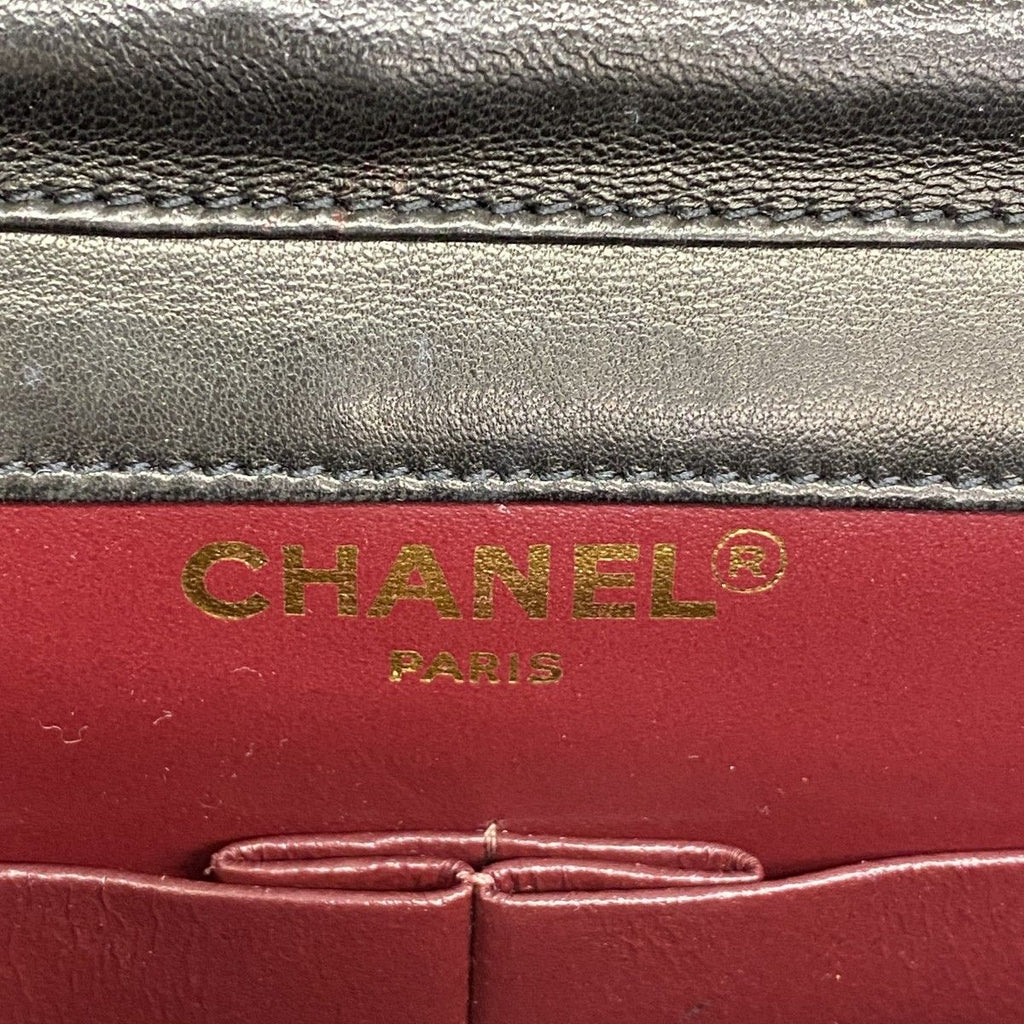Chanel Shoulder Bag Quilted Limited Edition Lambskin Black Gold Silver — view 5