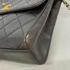Chanel Shoulder Bag Quilted Lambskin Black Gold — view 6