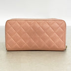 Chanel Wallet Quilted Lambskin Pink Gold — view 9