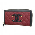 Chanel Wallet CC Filigree Caviar Leather Bordeaux Black Gold