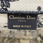 Dior Tote Book Canvas White Black Cles — view 5