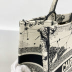 Dior Tote Book Canvas White Black Cles — view 7