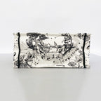 Dior Tote Book Canvas White Black Cles — view 3