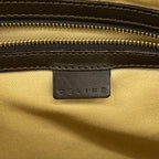 Celine Tote C Macadam Canvas Dark Brown Champagne Gold — view 5