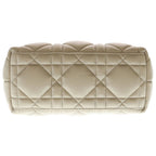 Dior Cannage Small Nomad Pouch Leather Handbag Beige — view 4
