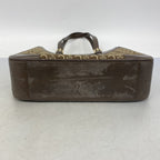 Celine Tote C Macadam Canvas Dark Brown Champagne Gold — view 3