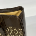 Celine Tote C Macadam Canvas Dark Brown Champagne Gold — view 6