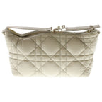 Dior Cannage Small Nomad Pouch Leather Handbag Beige
