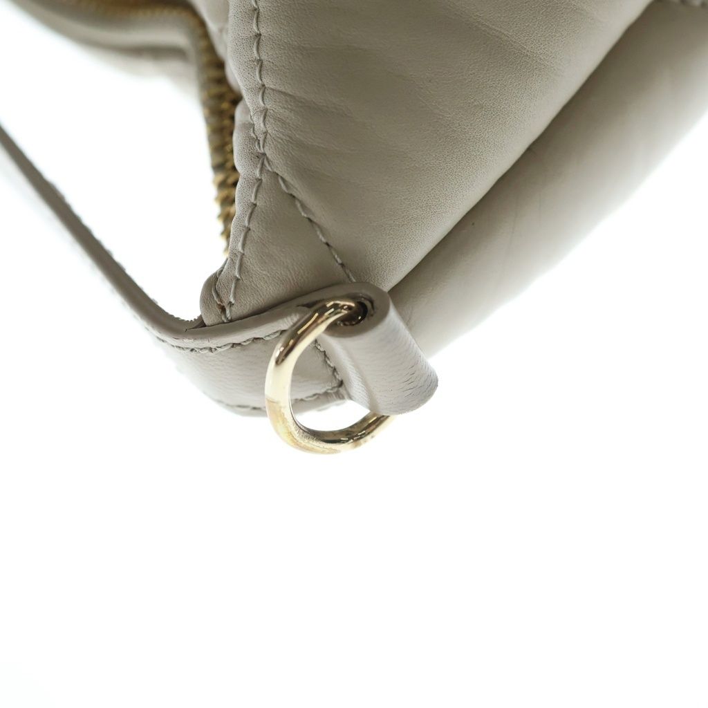 Dior Cannage Small Nomad Pouch Leather Handbag Beige — view 7