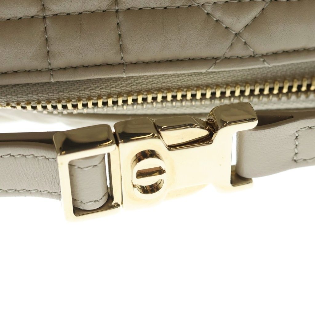 Dior Cannage Small Nomad Pouch Leather Handbag Beige — view 6