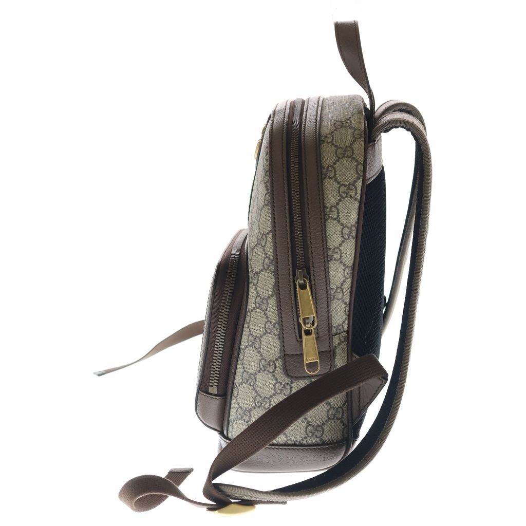 Gucci Ophidia GG Supreme Backpack Leather Beige Brown — view 3