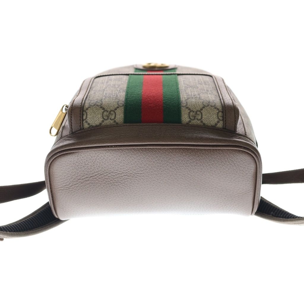 Gucci Ophidia GG Supreme Backpack Leather Beige Brown — view 4
