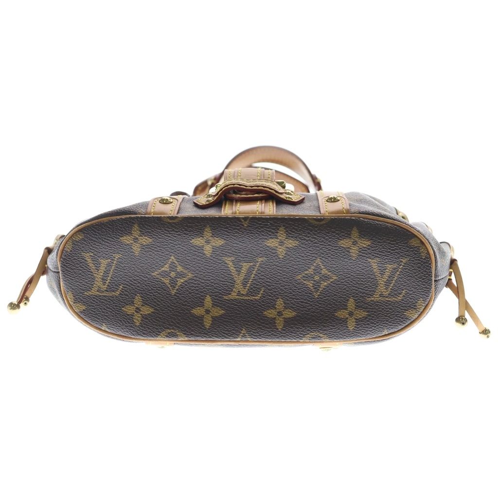Louis Vuitton Monogram Teda PM Mini Handbag Brown Leather Gold — view 4